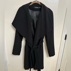 Lauren Ralph Lauren black wrap coat - looks brand new